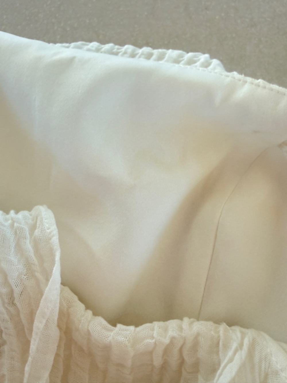 C/MEO Collective Sacrifices Gauze Ruffle Midi Dress Ivory Off Shoulder Large L - Picture 12 of 16